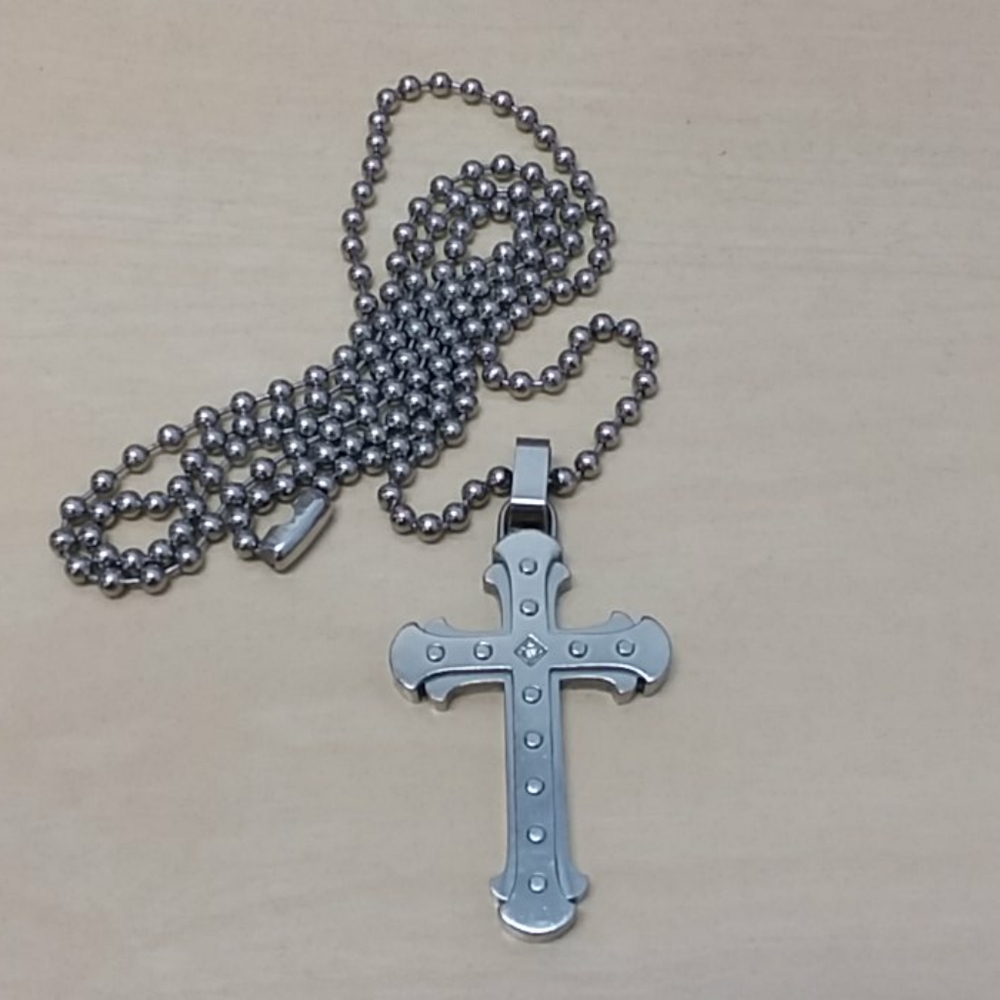 Black&Blue Stainless Steel Cross
